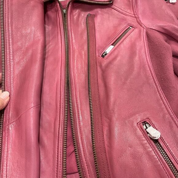 New Free People We The Free Cora Leather Jacket Size XS - Picture 9 of 12